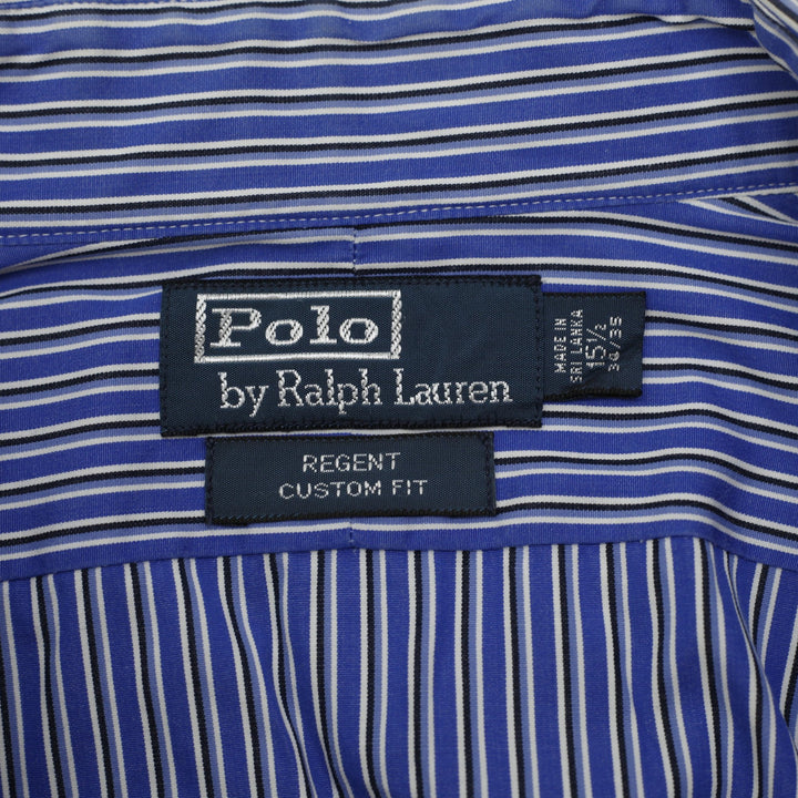 Mens Polo Ralph Lauren Regent Custom Fit Striped Button Down Shirt Size 15 1/2
