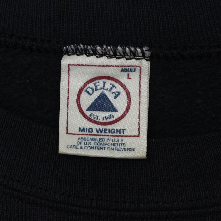 Vintage Delta Memphis Maniax Sweatshirt Black Graphic Logo Pullover XL | Migration_Sweatshirt - Back View | Fashion Rerun