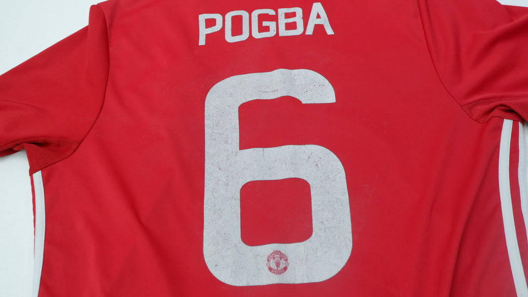 Mens Manchester United 2016-17 Home Shirt Pogba #6 Soccer Jersey