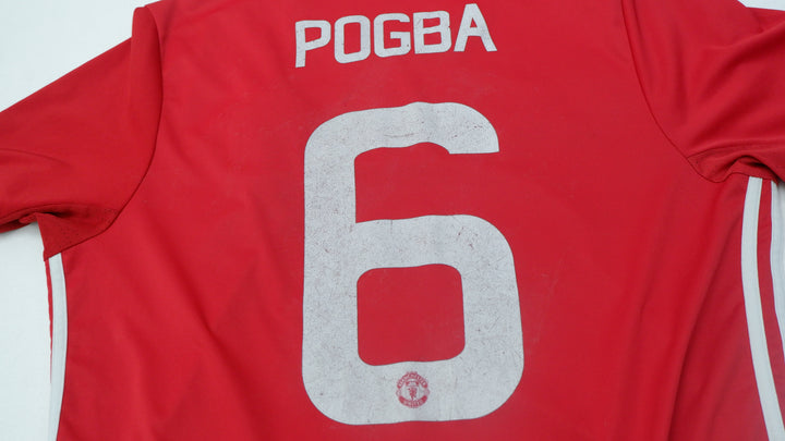 Mens Manchester United 2016-17 Home Shirt Pogba #6 Soccer Jersey