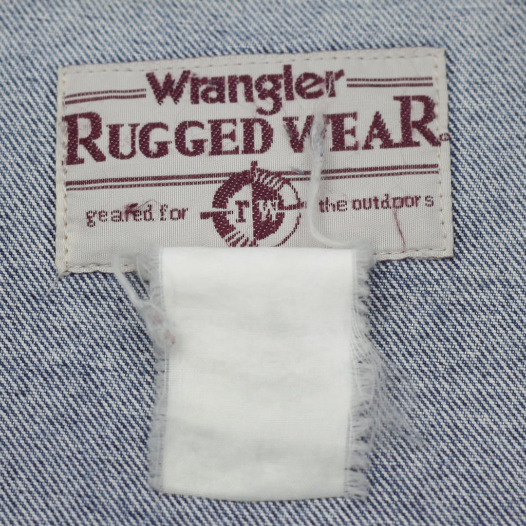 Vintage Wrangler Rugged Wear Denim Jacket Distressed - Fashion Rerun Vintage Migration_Jacket