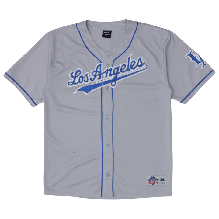 Vintage Johnny Sports Los Angeles Baseball Jersey  Gray 2XL - Fashion Rerun Vintage Migration_Jersey