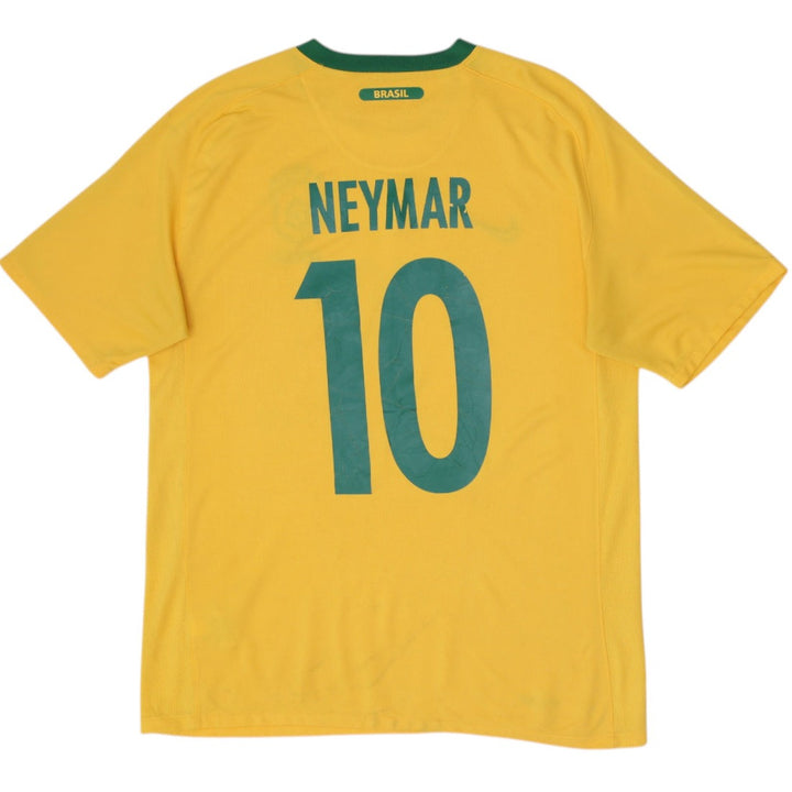 Mens 2010 Nike Brazil Home Football Jersey #10 Size L