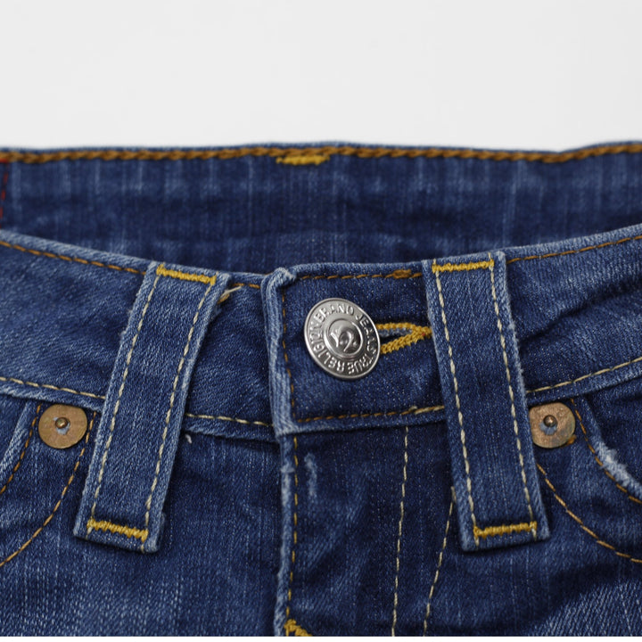 Y2K Womens True Religion Keira Denim Shorts Blue Siz 24