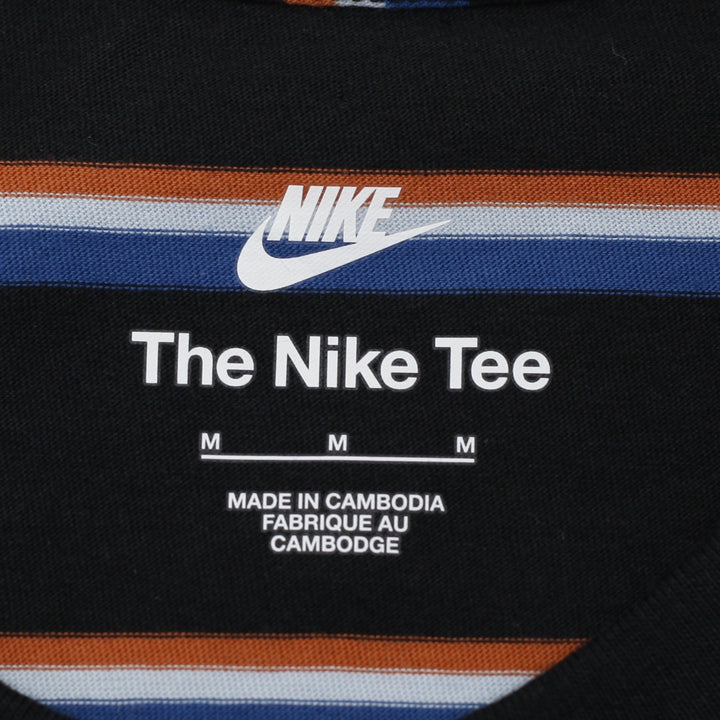 Mens The Nike Tee Black Stripe Embroidered T-Shirt Size M