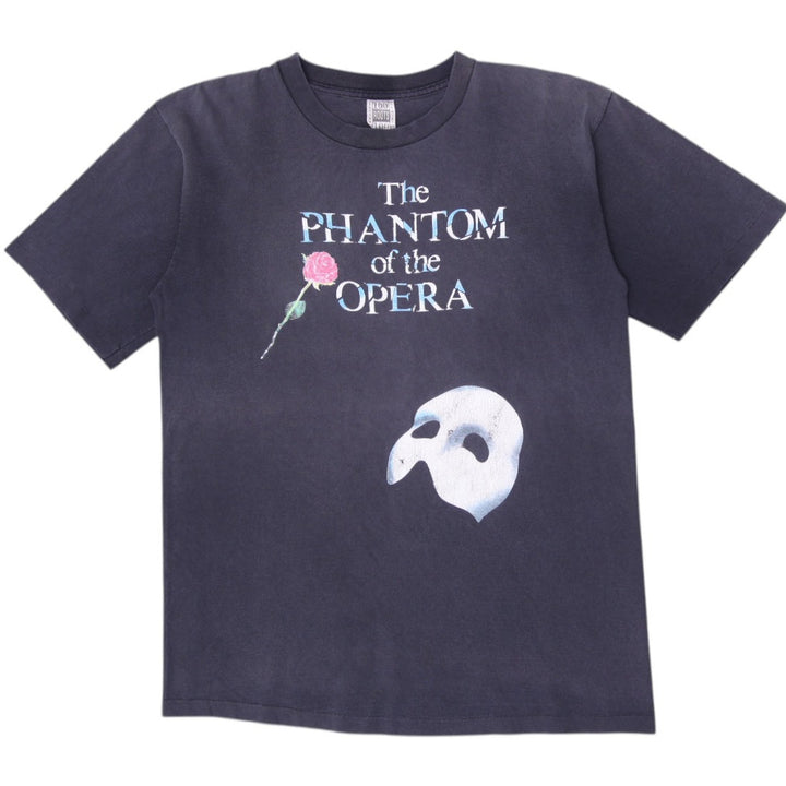Vintage 90s The Phantom of the Opera Rose Mask Band T-Shirt Made in USA Size L