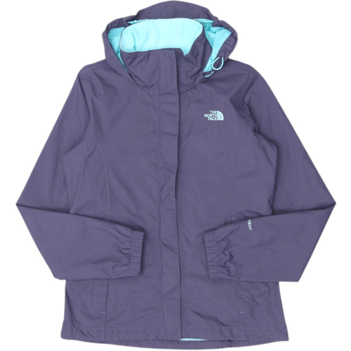 Ladies The North Face Jacket Hyvent Navy Hooded Waterproof Lightweight S