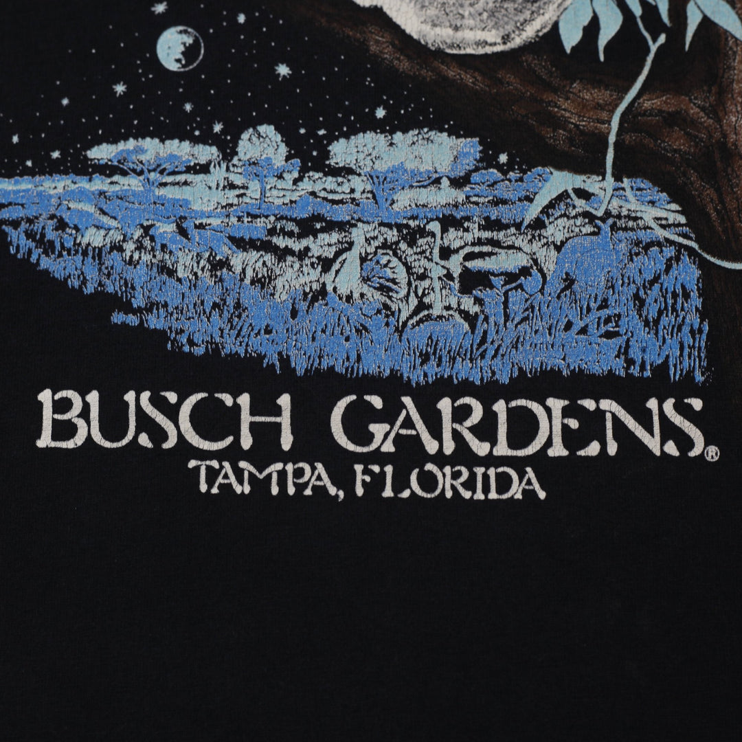 Vintage 80s Busch Gardens Tampa FL Souvenir Graphic T-Shirt Size M