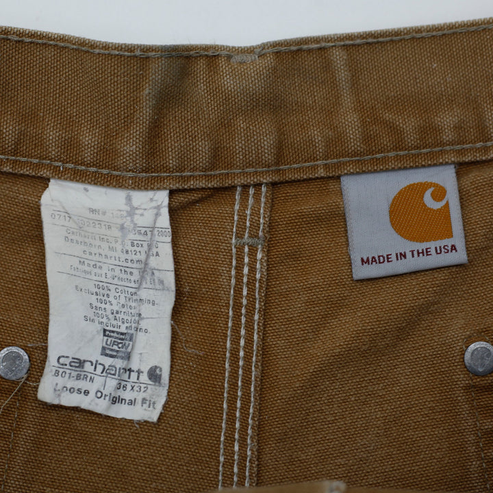 Vintage Made in USA Carhartt B01-BRN Loose Original Fit Double Knee Pants