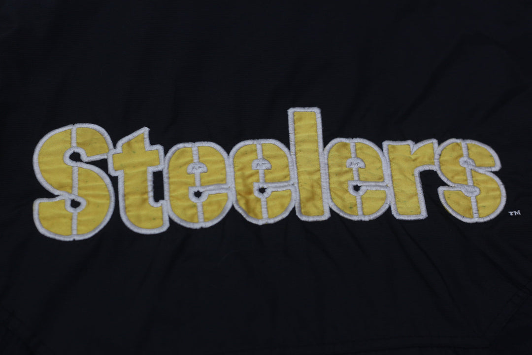 Vintage 90s Starter Pittsburgh Steelers Hooded 1/2 Zip Pullover Jacket