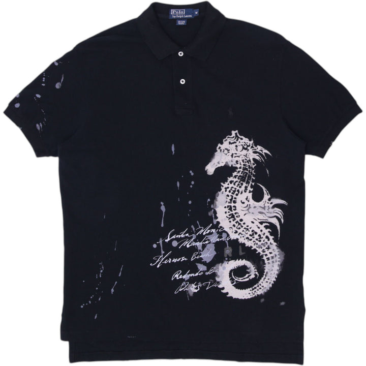 Ralph Lauren Rare Collection Seahorse Graphic Polo Shirt Size M | Migration_T-Shirts | Fashion Rerun