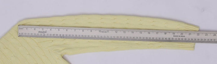 Vintage Youth Girls Ralph Lauren Sweater Yellow Cable Knit Cotton