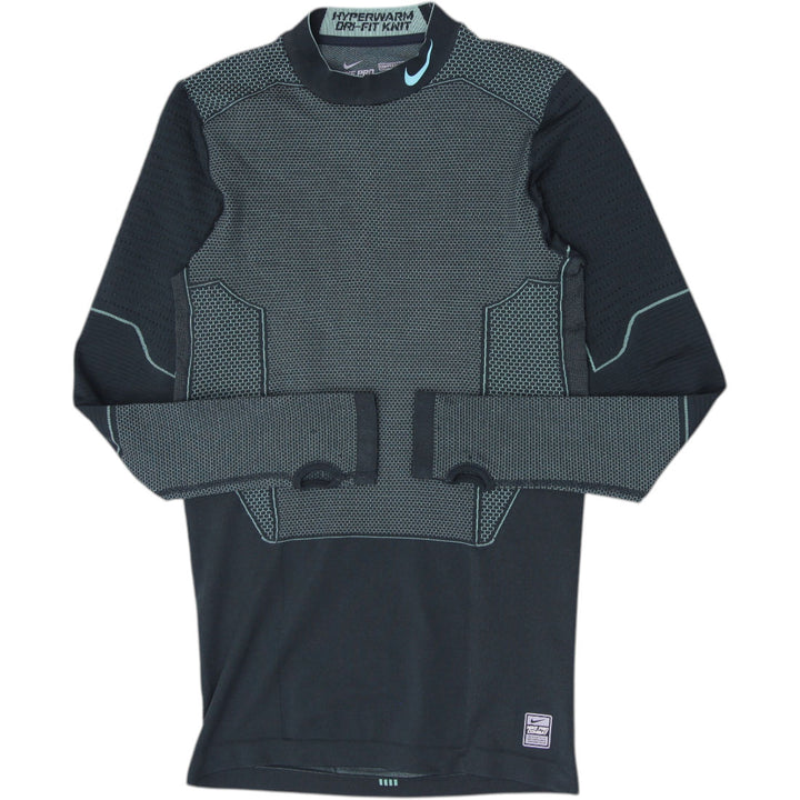 Mens Nike Pro Combat Hyperwarm Dri-FIT Knit Compression Mock Neck T-Shirt Size L