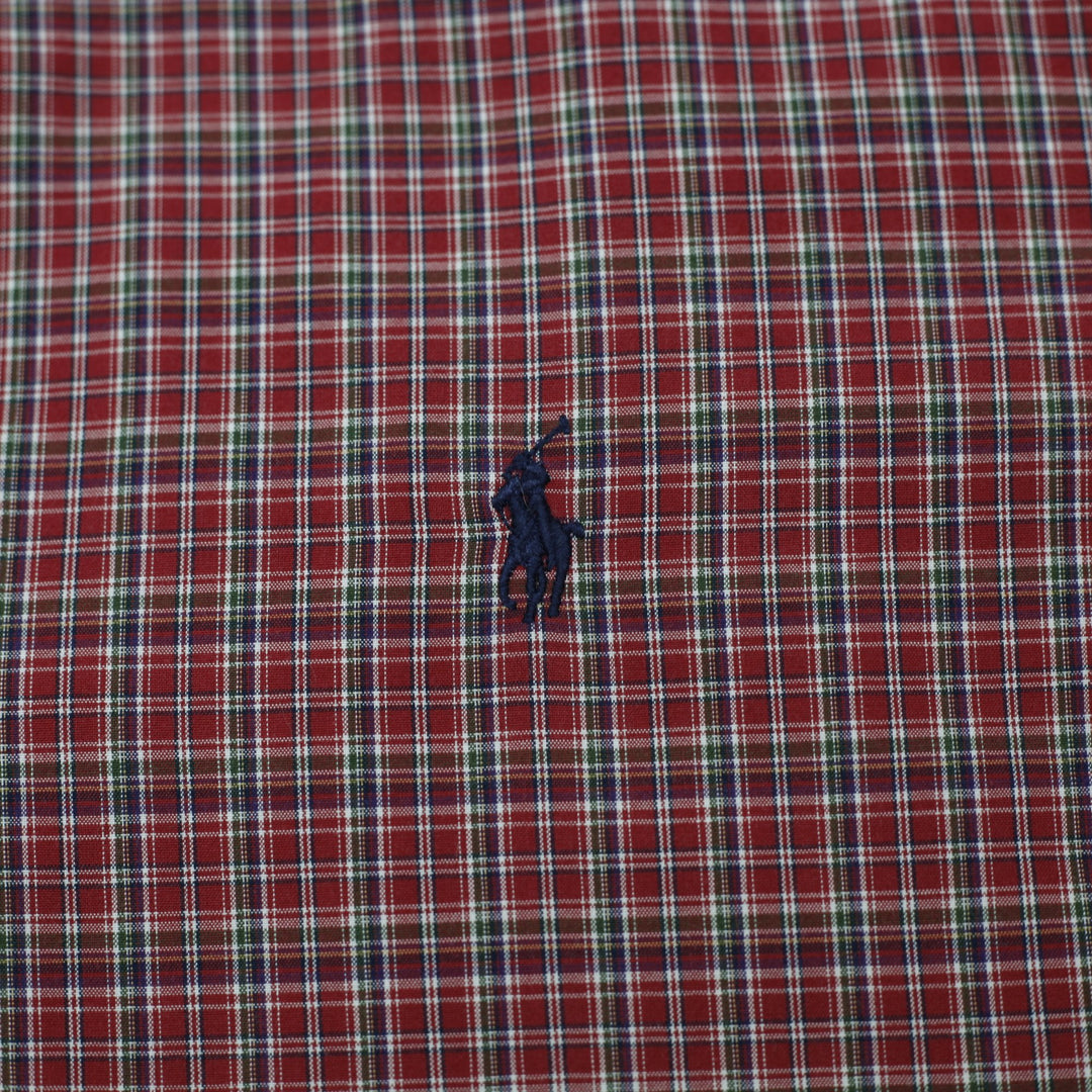 Mens Ralph Lauren Classic Fit Plaid Long Sleeve Shirt Size M