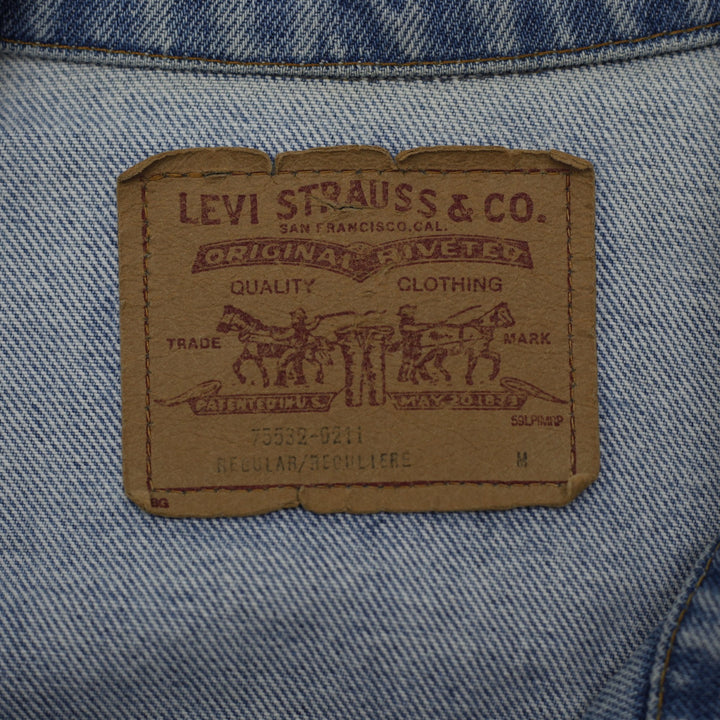 Vintage 90s Levis 75532 Denim Trucker Jacket Size M | Migration_Jackets - Back View | Fashion Rerun