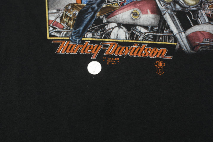 1988 Vintage 3D Emblem Harley Davidson Wild Breed Biker T-Shirt - Fashion Rerun Vintage Migration_T-Shirt