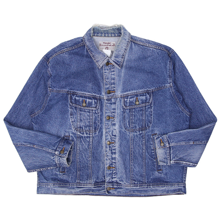 Vintage Wrangler Rugged Wear Denim Jacket Distressed - Fashion Rerun Vintage Migration_Jacket