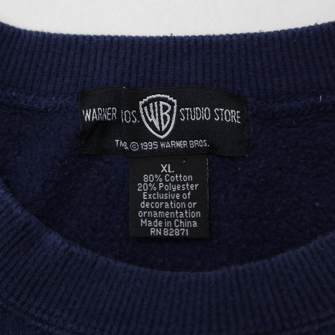Vintage 90s Warner Bros Looney Tunes Full Character Sweatshirt Size XL | Migration_Sweatshirts - Back View | Fashion Rerun