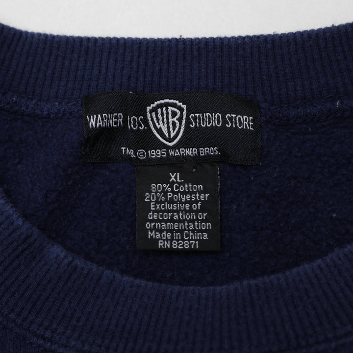 Vintage 90s Warner Bros Looney Tunes Full Character Sweatshirt Size XL | Migration_Sweatshirts - Back View | Fashion Rerun
