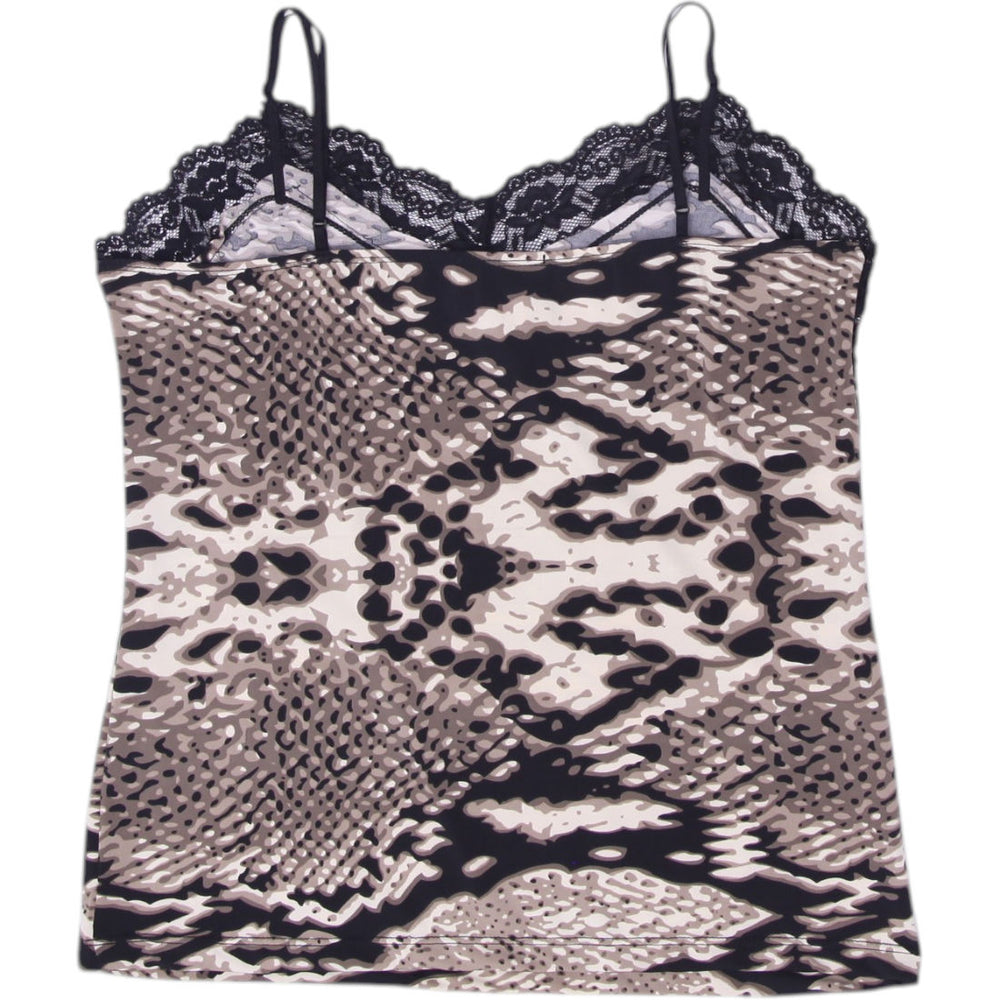 Y2K Ladies NWD Camisole Black Lace Animal Print Top | Migration_Y2K Tops - Side View | Fashion Rerun