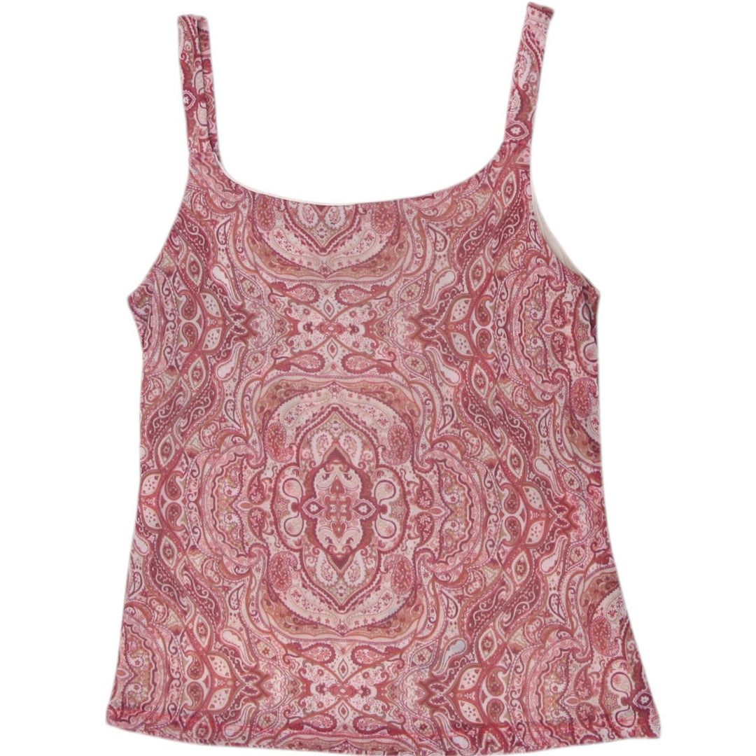 Y2K Ladies New York & Company Paisley Pattern Top Size S