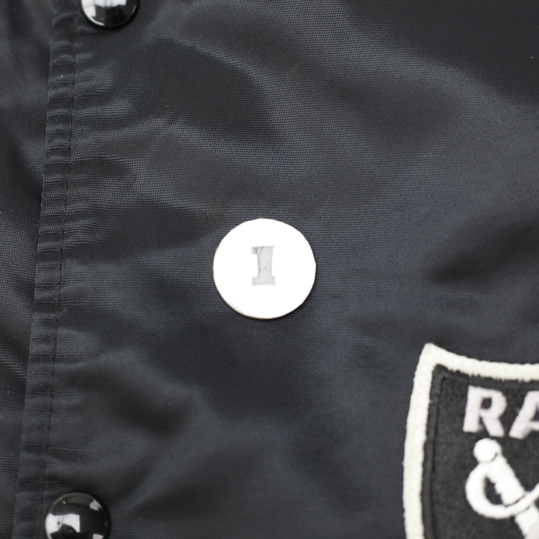 Vintage 80s Mens Starter Los Angeles LA Raiders Satin Varsity Jacket Size XXL