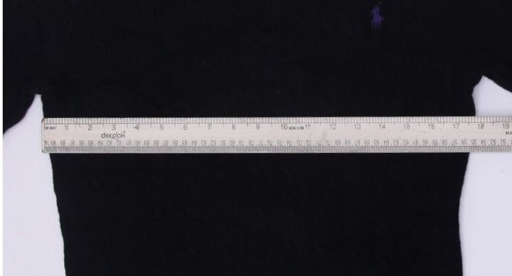 Ladies Ralph Lauren Sport V-Neck 100% Lamb Wool Cable Knit Sweater