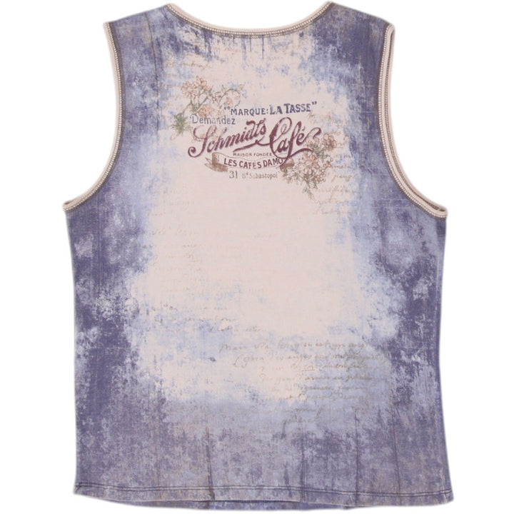 Y2K Ladies Jamee J Graphic Print Tank Top Size M