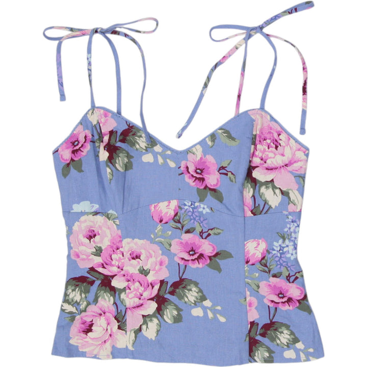 Y2K Ladies GAP Floral Strappy Crop Top Size S