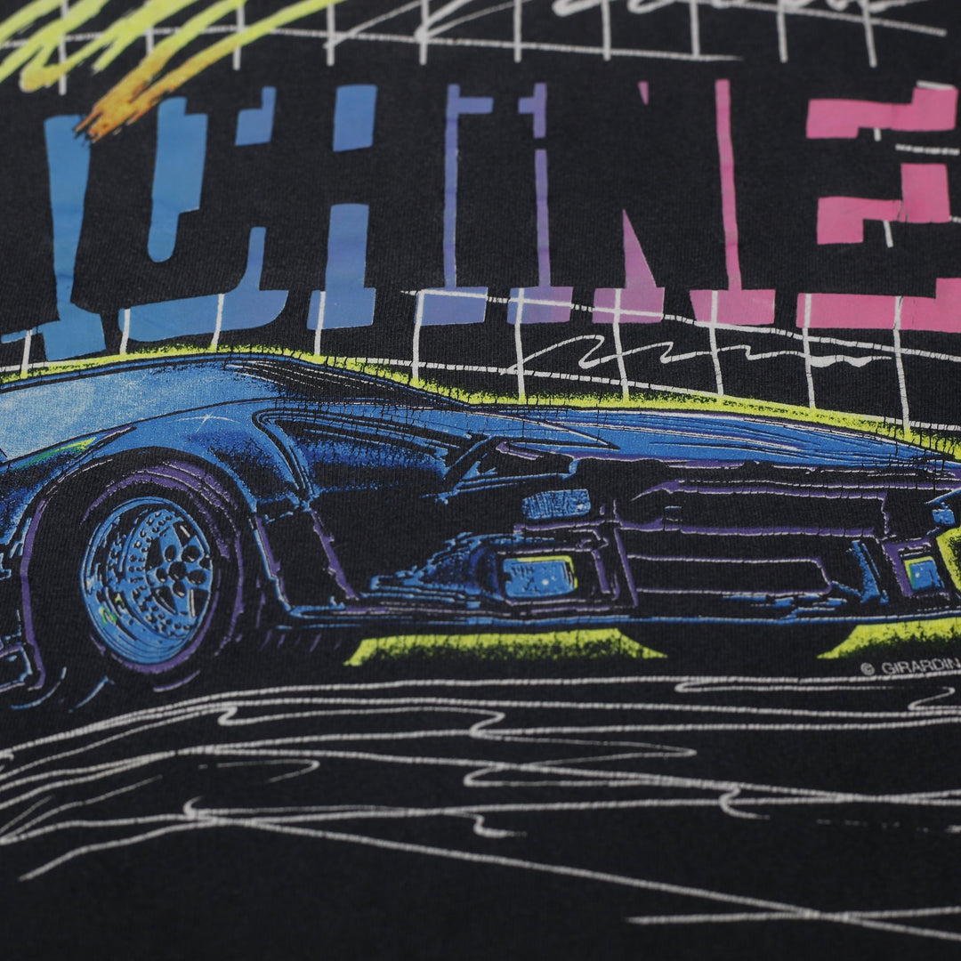 Vintage 1989 Girardin Mean Machine Synthwave Car T-Shirt Size L