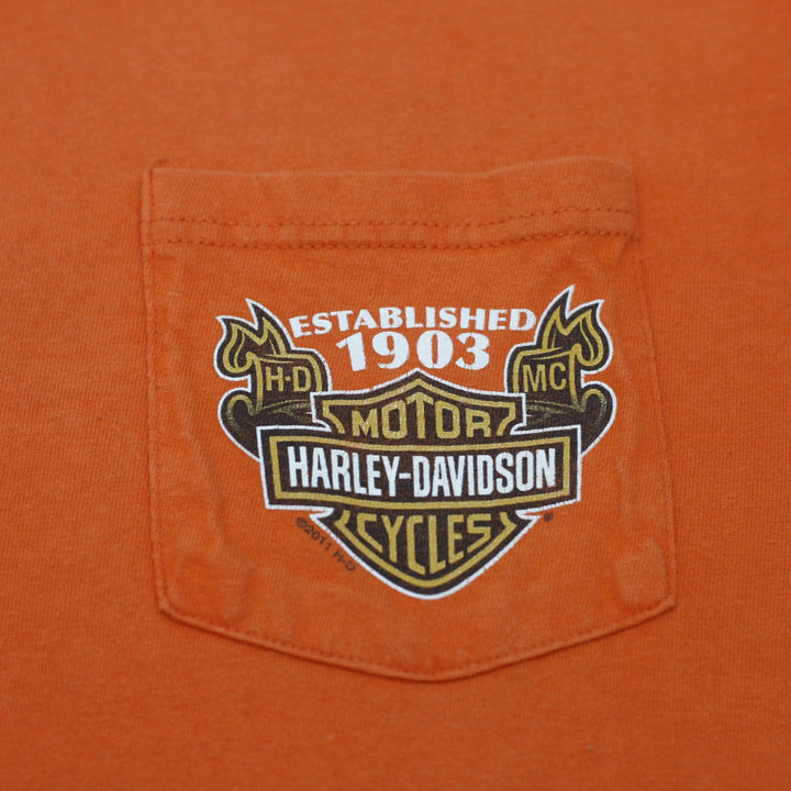 Mens Harley Davidson Boston Graphic Biker T-Shirt Size L