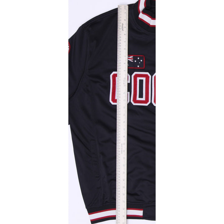 Vintage Mens Coogi Australia 1969 Track Jacket Black Red Embroidered Size XXL