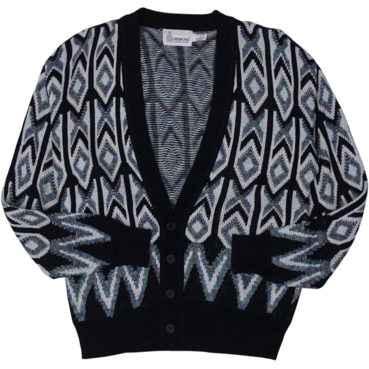 Vintage London Fog Cardigan Geometric Pattern Sweater | Migration_Jumper & Knitwear | Fashion Rerun