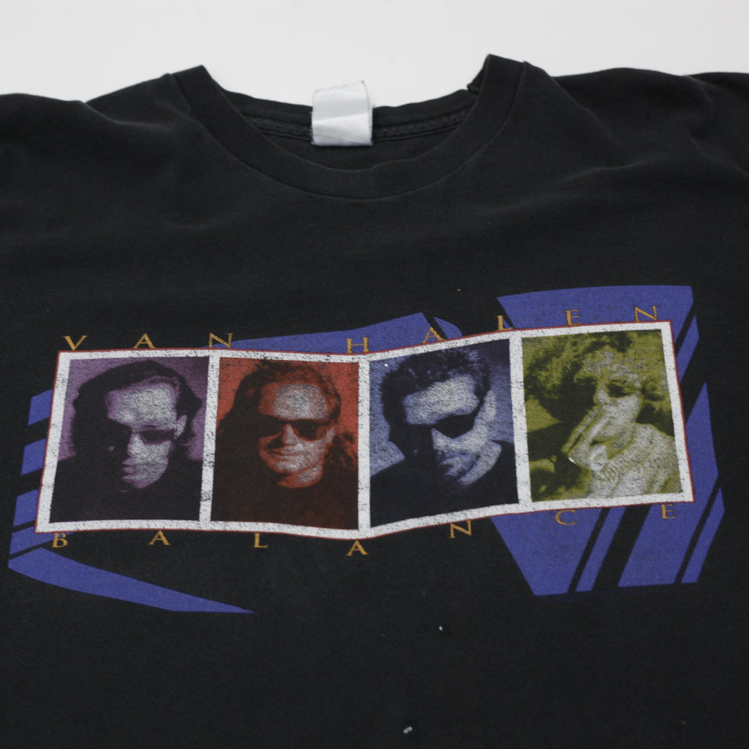 Vintage 1995 Van Halen Balance Tour T-Shirt Fruit of the Loom Blue Bar Size XL
