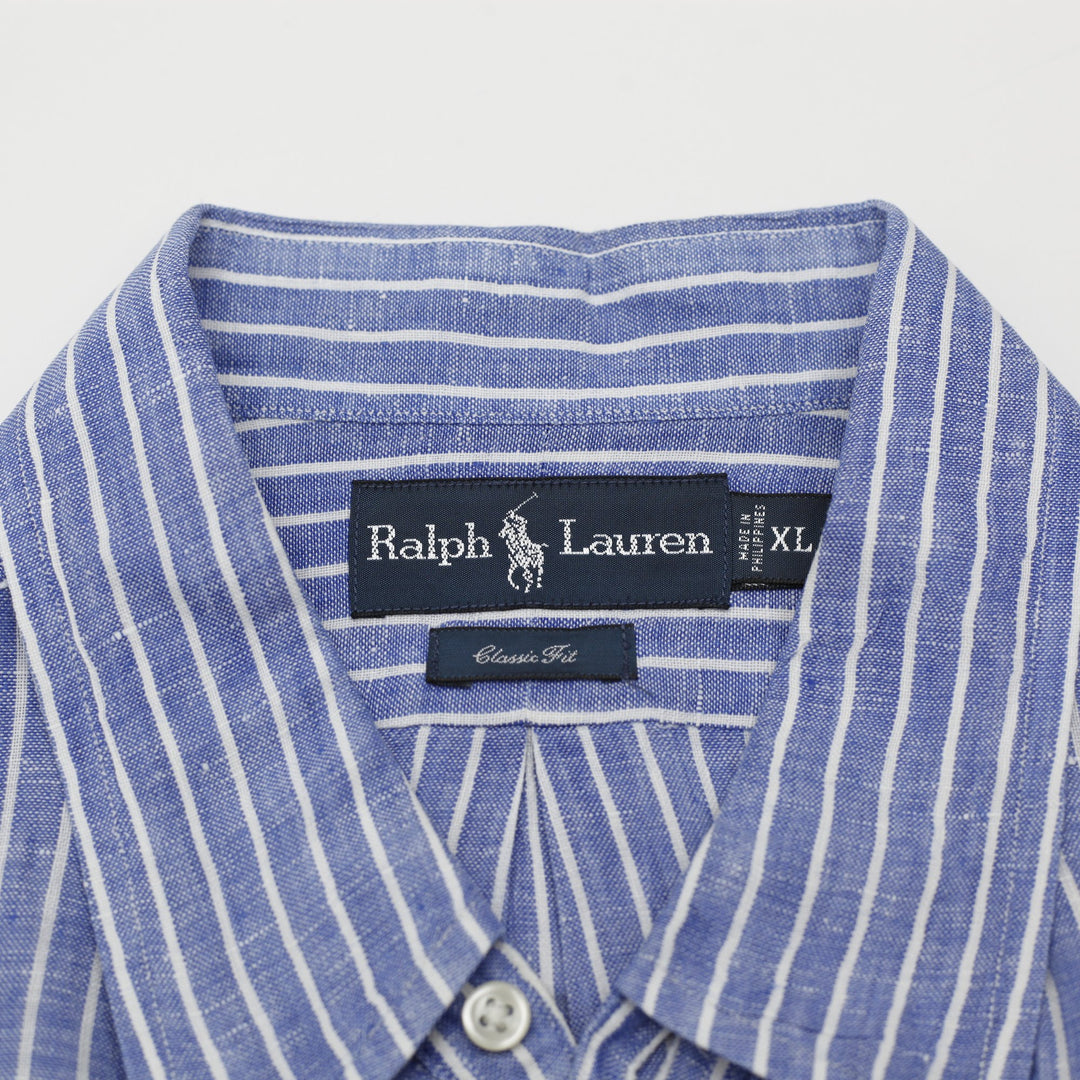 Vintage Mens Ralph Lauren Classic Fit Striped Shirt Size XL