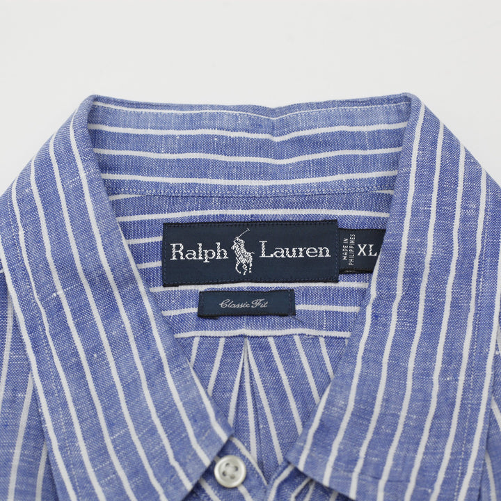 Vintage Mens Ralph Lauren Classic Fit Striped Shirt Size XL