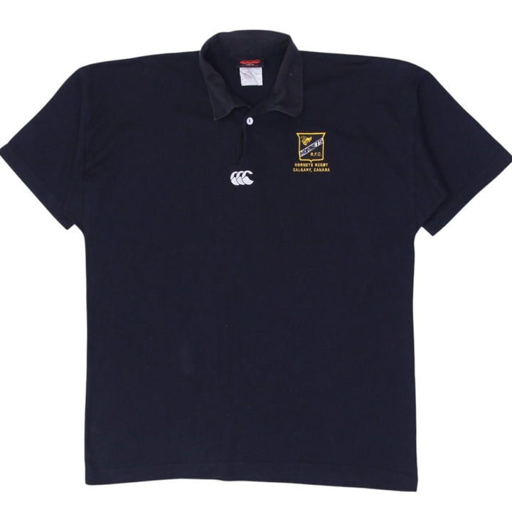 Vintage Mens Canterbury Rugby Shirt Black Hornets Club Logo | Migration_T-Shirts | Fashion Rerun