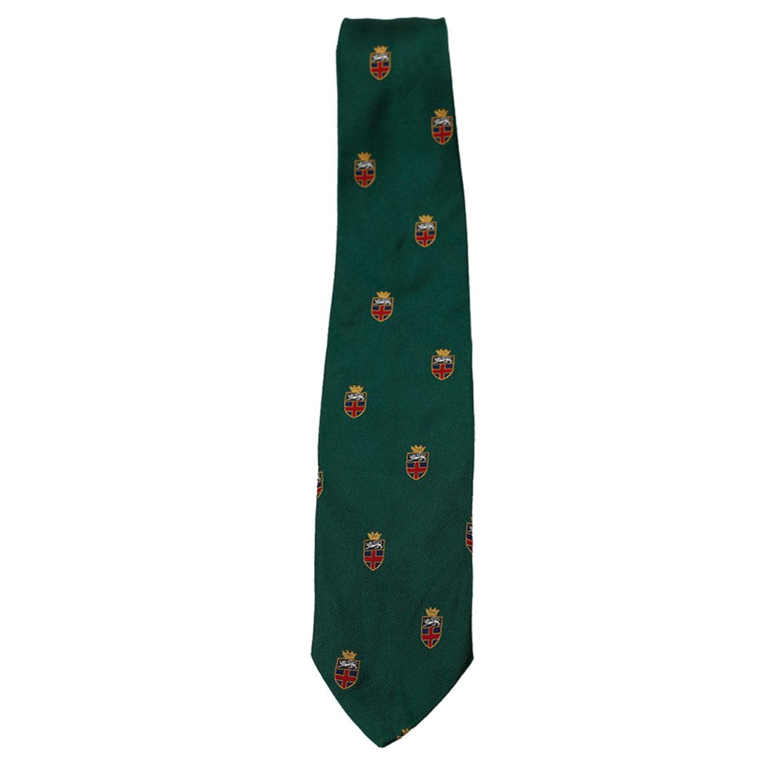 Mens Polo By Ralph Lauren Handmade In Italy Green Necktie