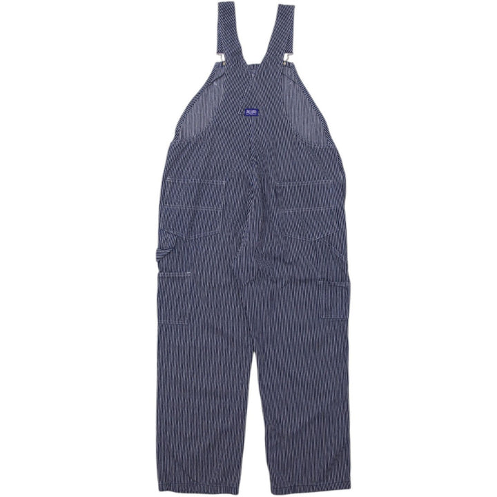 Vintage Big Smith Hickory Stripe Bib Overall Made From 100% Cotton 38 X 30 | Migration_Pants - Side View | Fashion Rerun
