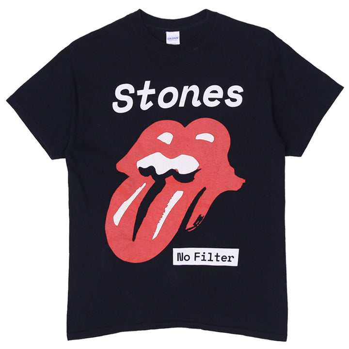 Mens Gildan Stones Black Graphic T-Shirt No Filter Tour