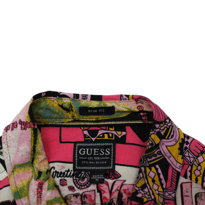 Guess Graphic Short Sleeve Shirt Size XL | Migration_Shirts MJ DROP - Back View | Fashion Rerun