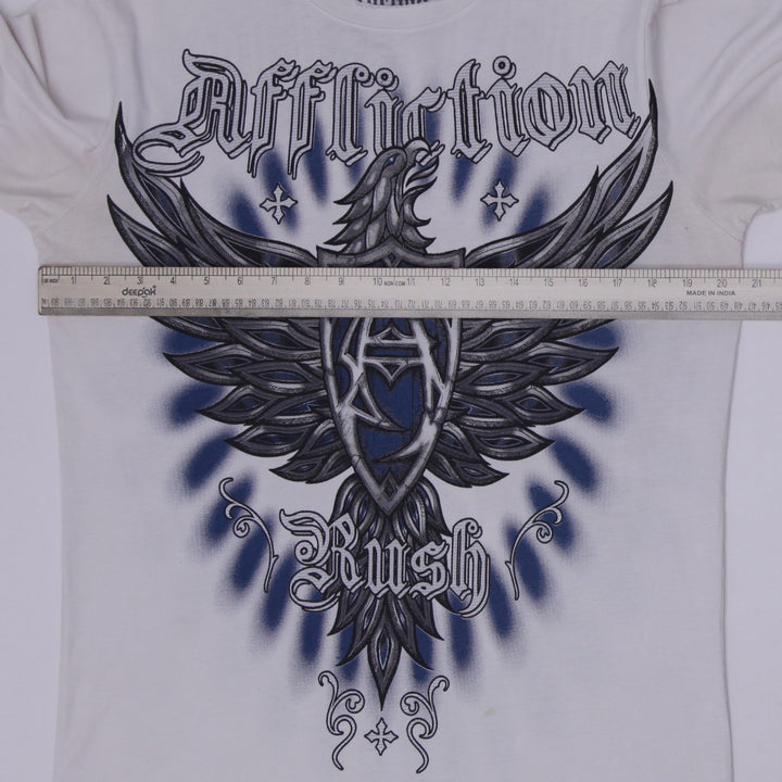 Y2K Mens Affliction Georges St-Pierre Rush Signature Series Graphic T-Shirt M