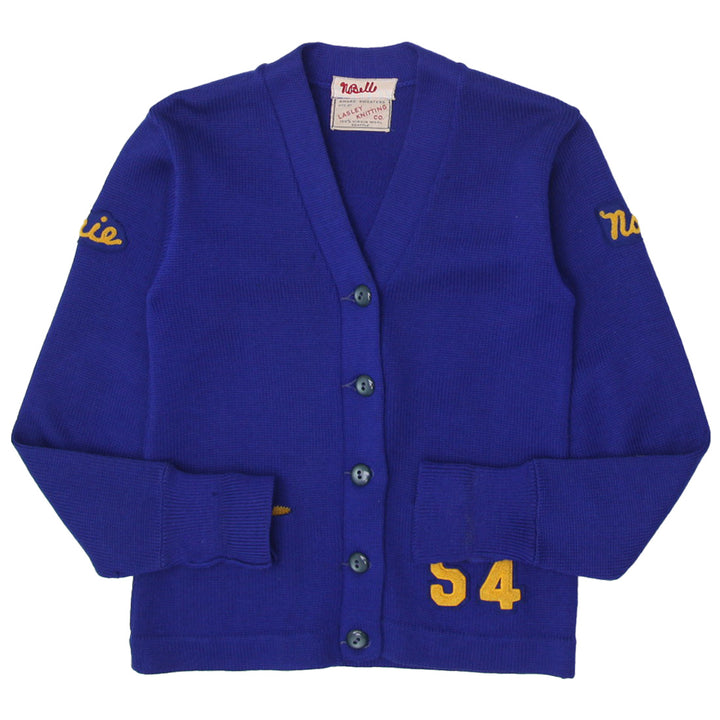 Vintage Ladies 1930s Winged Foot Varsity Wool Cardigan Sweater