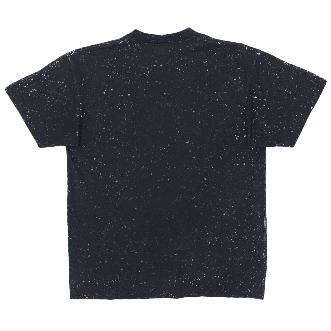 Vintage American Biker T-Shirt S.Stitch Made in USA 3D Emblem Black L