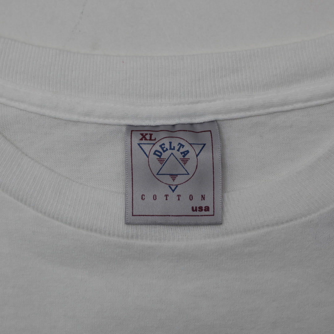 Vintage 1991 Chicago Bulls NBA World Champs Caricature White T-Shirt US XL | Migration_T-Shirts - Back View | Fashion Rerun