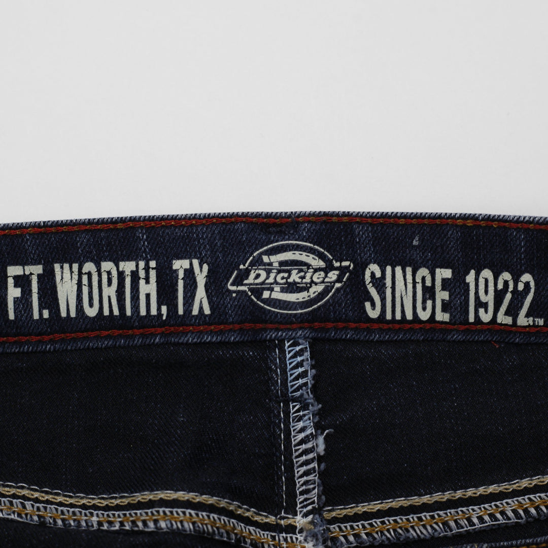 Ladies Dickies Casual Cotton Blend Denim Midi Skirt Size 6