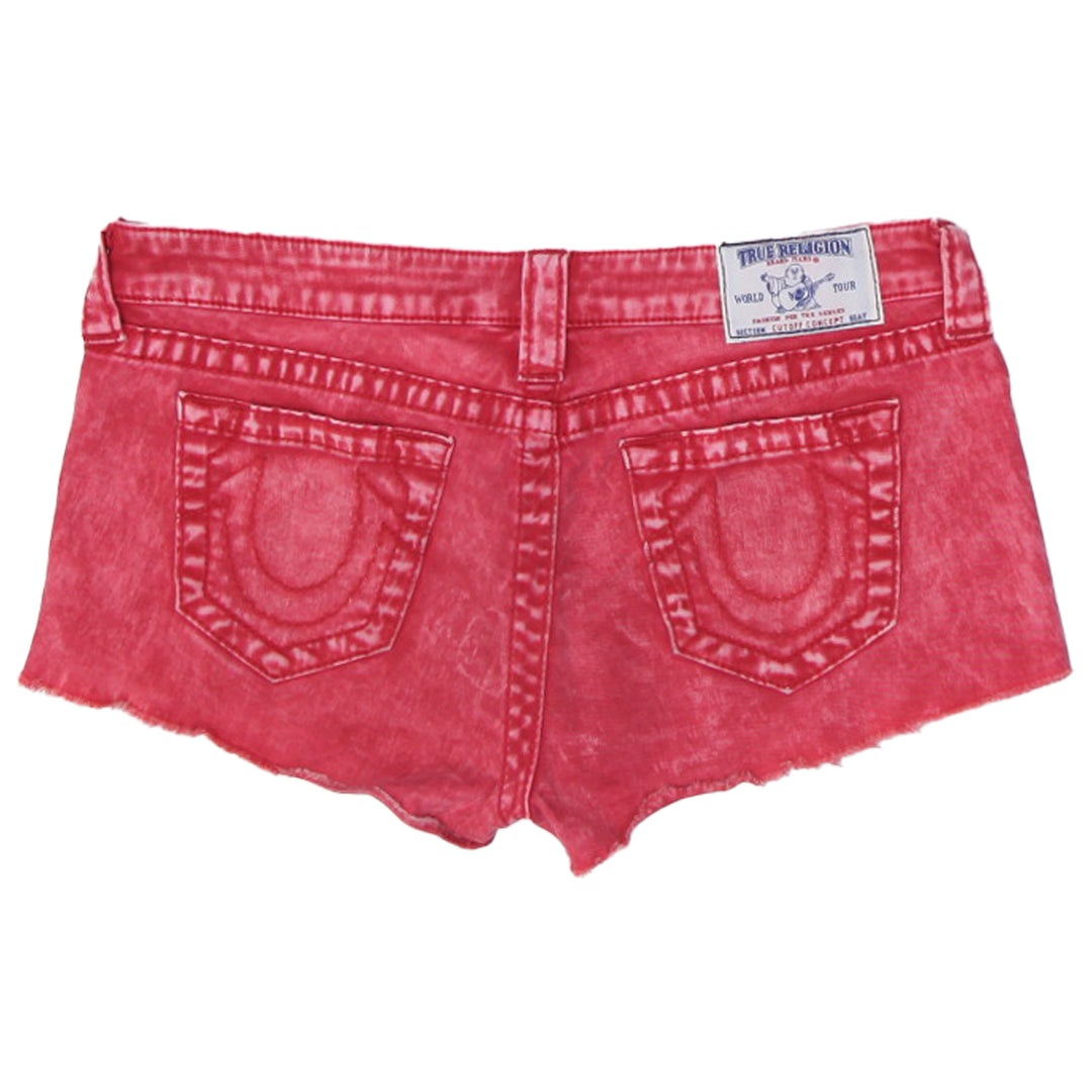Y2K Ladies True Religion Cut Off Concept Denim Tie Dye Shorts