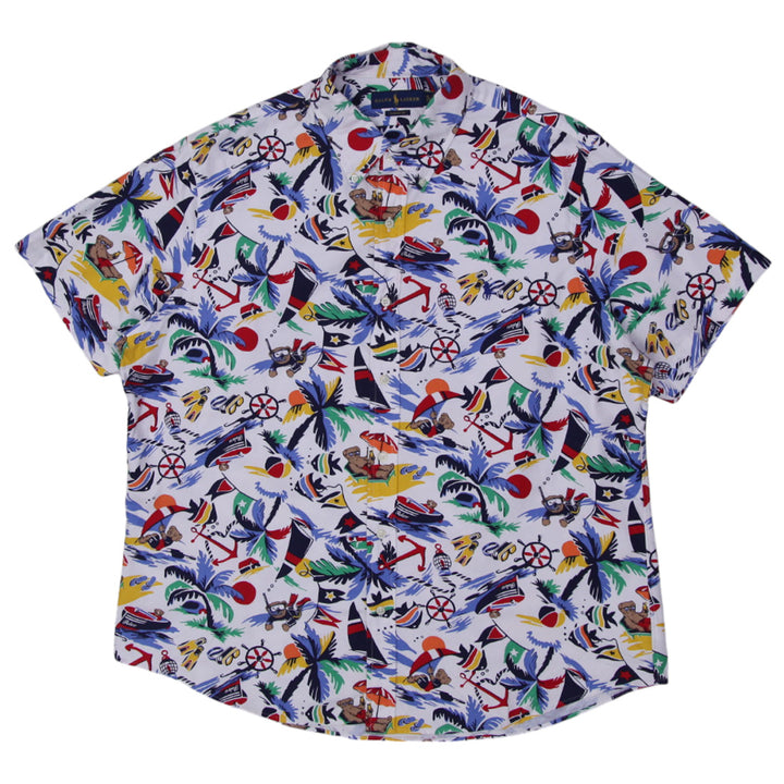 Mens Polo Ralph Lauren Classic Fit Polo Bear Oxford Camp Shirt