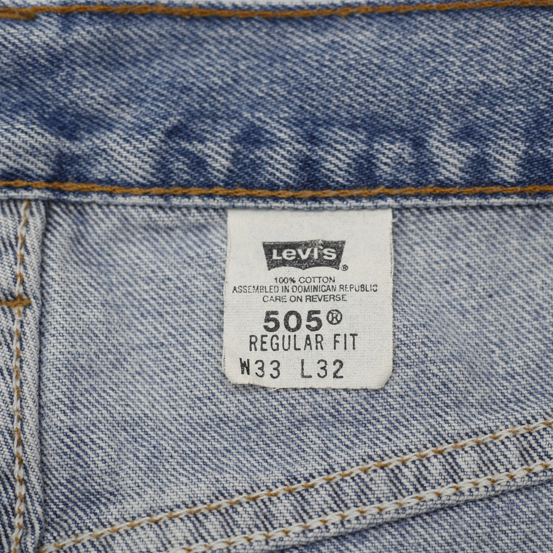 Vintage Mens Levis 505 Regular Fit Straight Leg Jeans Size 33X32