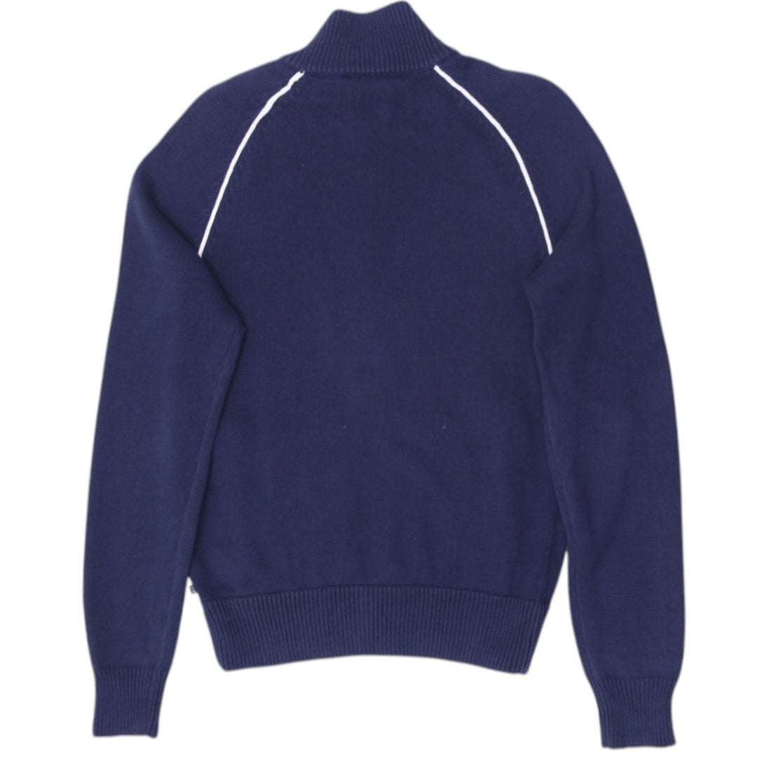 Vintage Ladies Polo Jeans Co. Navy Full Zip Cotton Jacket L | Migration_Jackets - Side View | Fashion Rerun